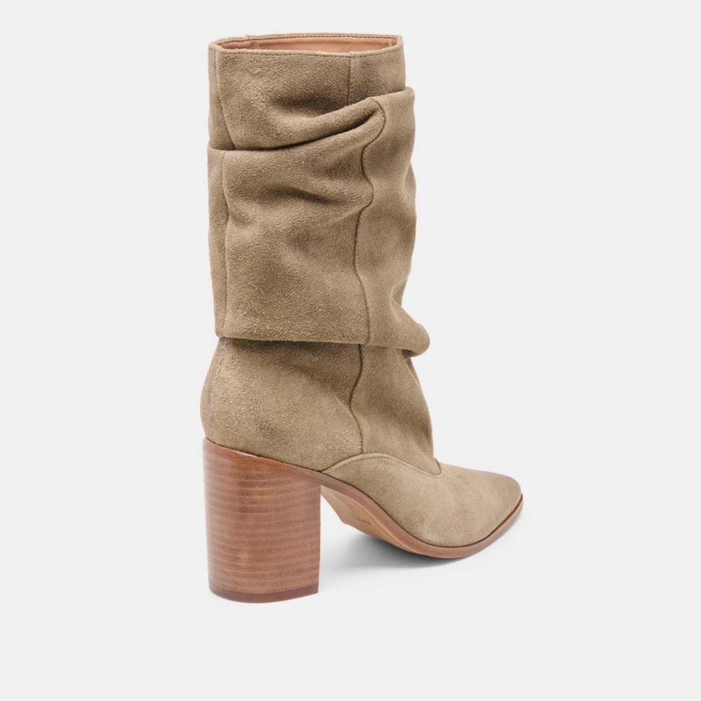 Dolce Vita Talina Boots Olive Suede - Picture 3 of 8